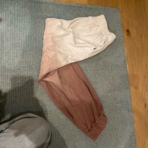 Burgundy and white ombré sweats